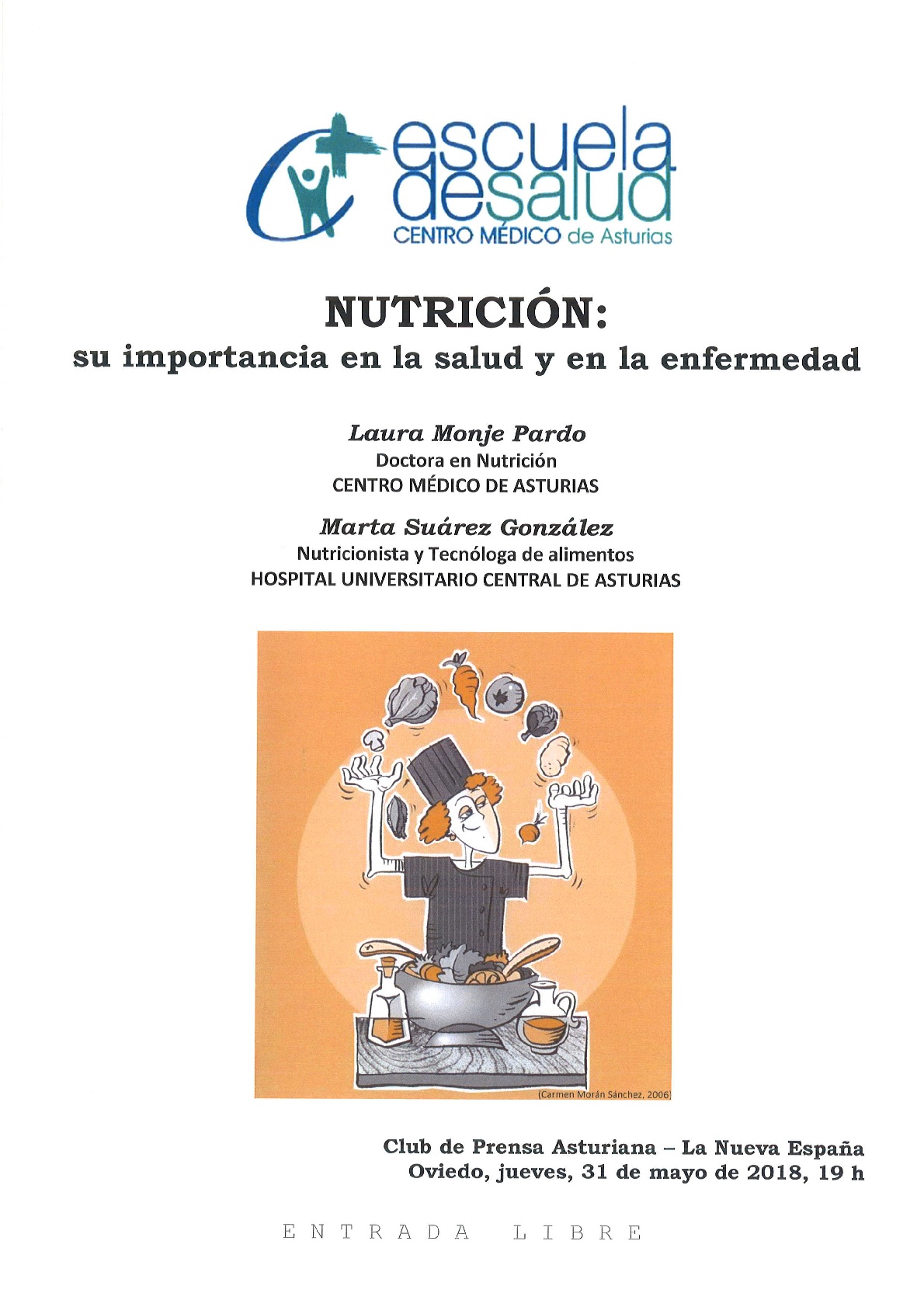 La Escuela de Salud del Centro Médico de Asturias regresa con Nutrición en su 34ª edición.