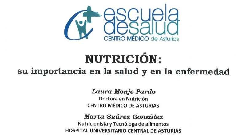 La Escuela de Salud del Centro Médico de Asturias regresa con Nutrición en su 34ª edición.