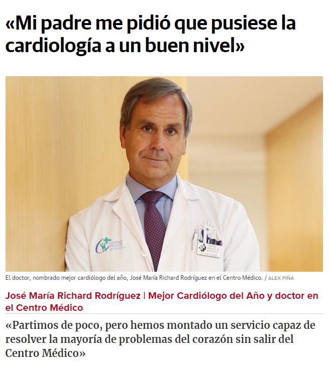 José María Richard, mejor Cardiólogo del año
